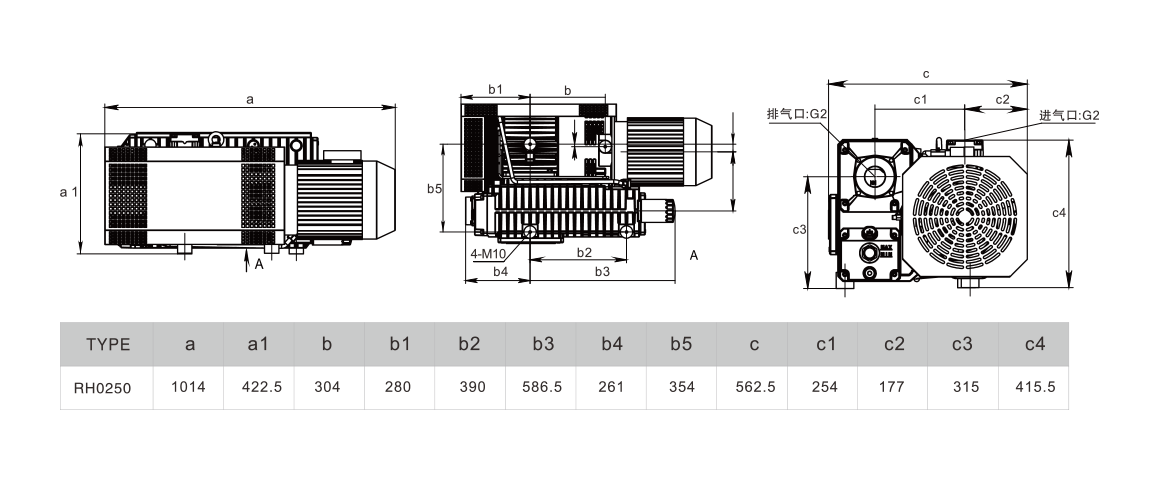 RH0250單級旋片真空泵