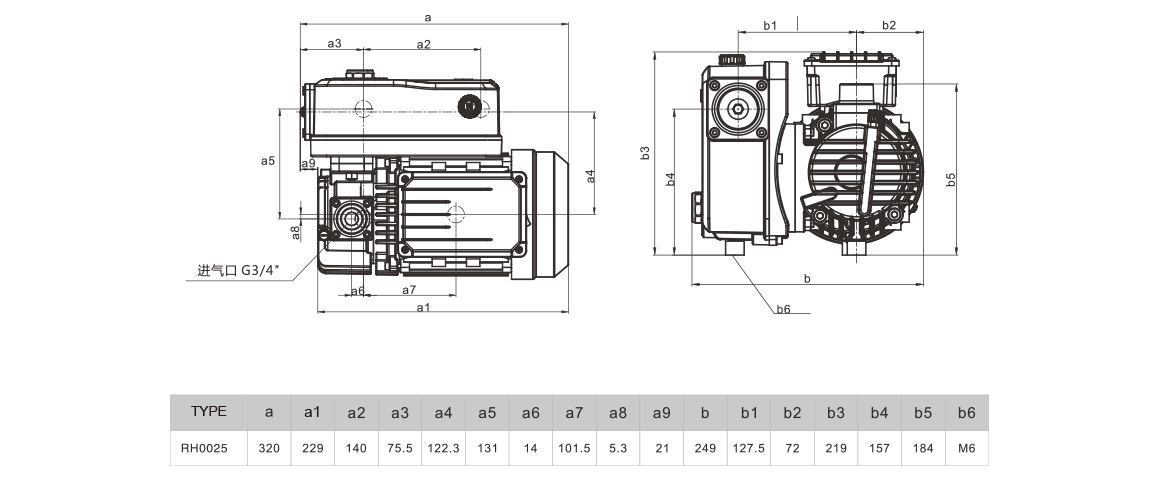 RH0025單級旋片真空泵